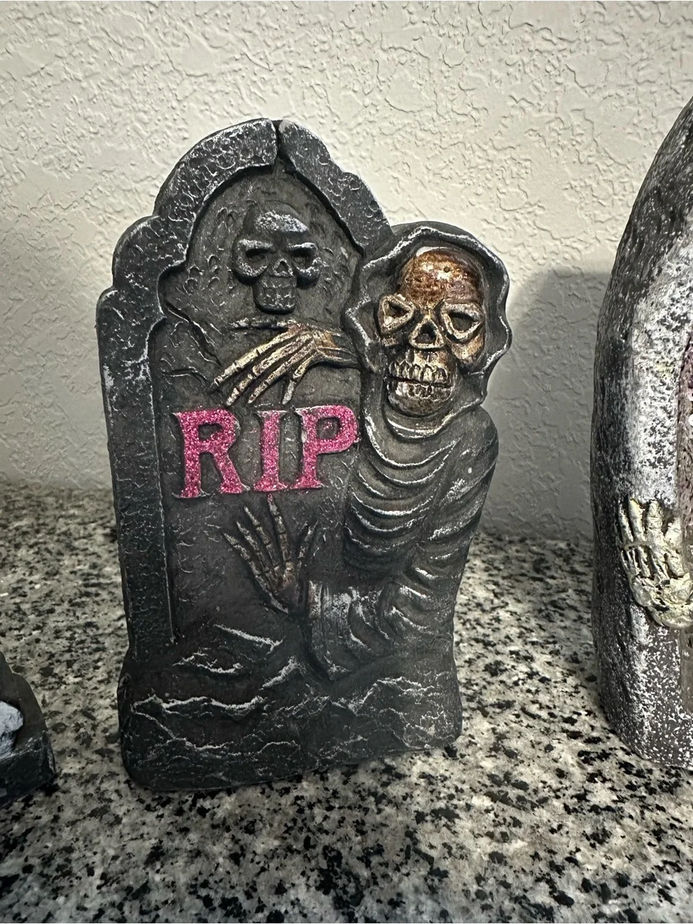 Skeleton in Coffin Halloween Decor - Tombstones